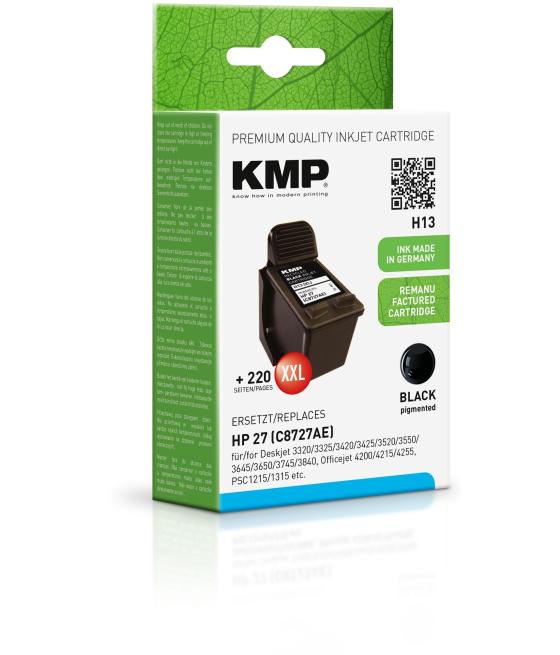 Tinta kmp negro deskjet 3320 3325 3420 3425 3520 3550 3645 3650 3745 officejet 4200 4215 4255 psc 1215 1315 - nº 27 capacidad ex