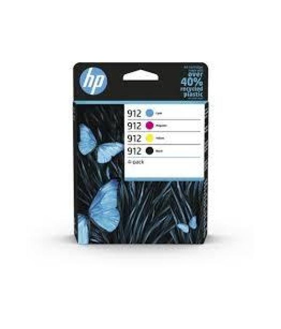 Hp tinta bk, c, m, y, officejet / officejet pro 8000 series - nº 912 *pack de 4*