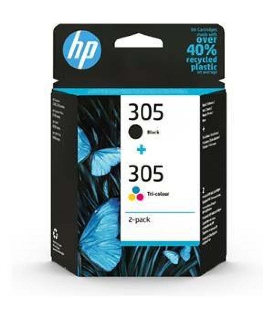 Hp tinta pack negro + tricolor deskjet 2320, 2700 series, 2710, 2720, 2721, 2722, 2723, plus 4100 series, plus 4110, plus 4120, 