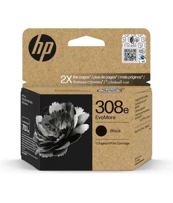 Hp tinta negro envy series 6110, 6120, 6130, 6520, 6530 - nº 308e (alta capacidad)