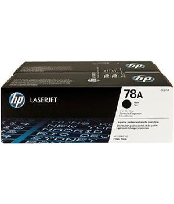 Hp toner negro laserjet p 1606 dn 1566 m 1536 dnf nº 78a (pack 2)