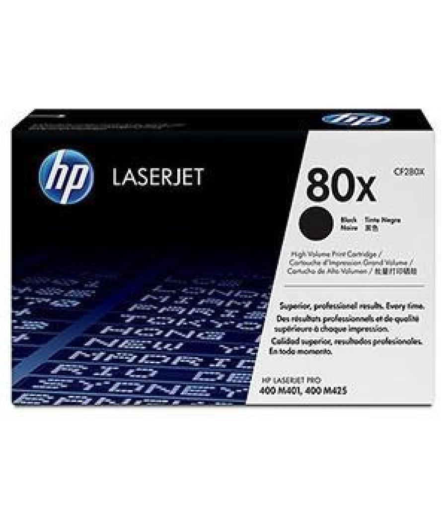 Hp toner negro laserjet pro m 401/425dn - nº 80x