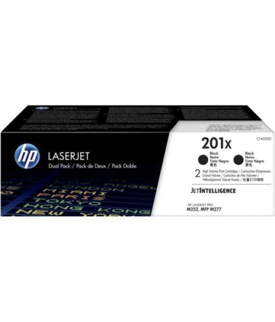 Hp toner negro laserjet pro m252, m277, 274, mfp /m377 (pack2) - nº 201x