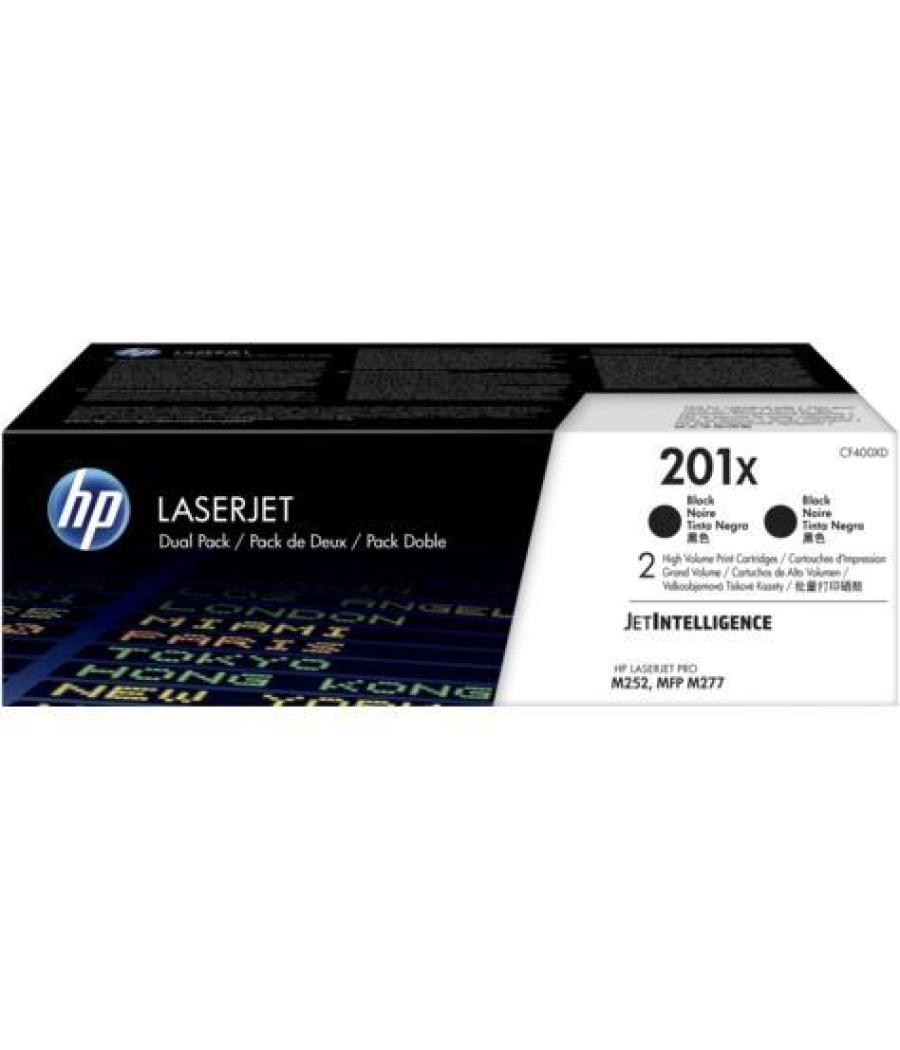 Hp toner negro laserjet pro m252, m277, 274, mfp /m377 (pack2) - nº 201x