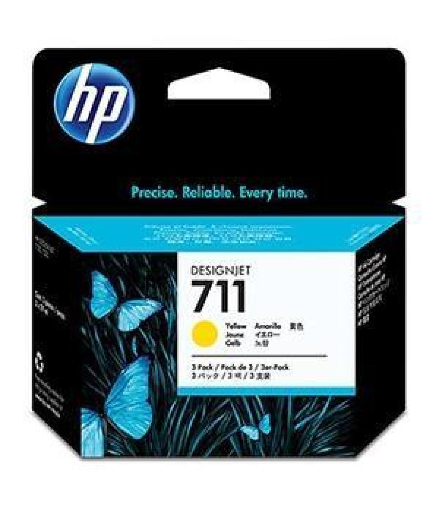 Hp tinta amarillo designjet t120/t520 - nº711 (pack 3)
