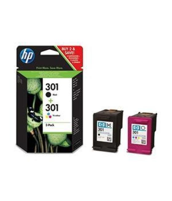 Hp tinta negro + tricolor (c/m/y) deskjet 5150,5550,5652,5850 -nº 301 (pack 4 colores)