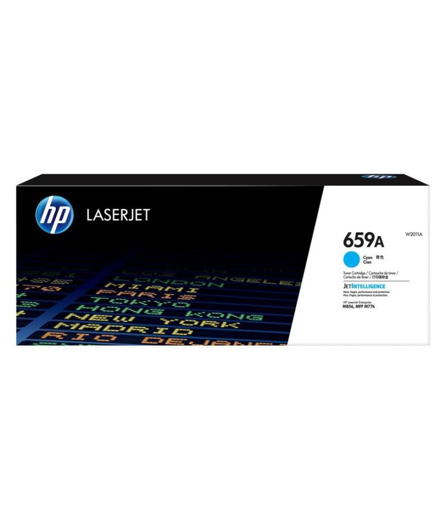 Hp toner cian laserjet enterprise mfp m776dn, flow m776zs, m776x, m856dn, m856x - 659a