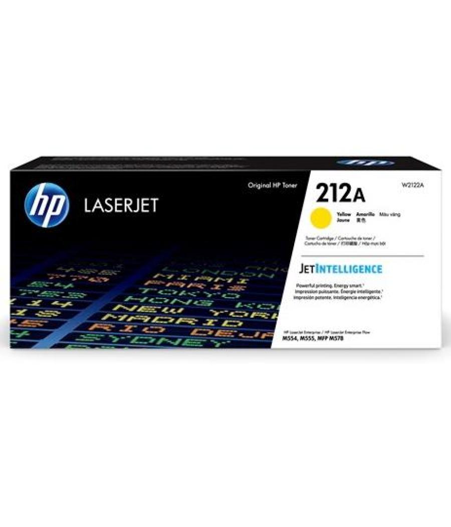 Hp toner amarillo laserjet enterprise m554, m555, m578 -212a