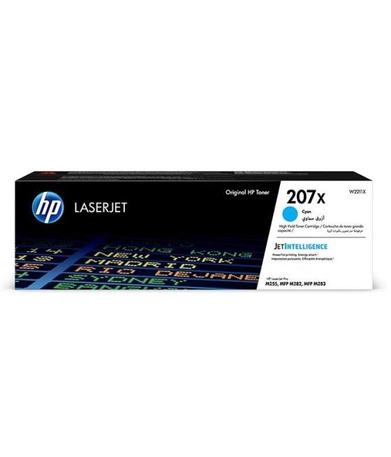 Hp toner cian laserjet color pro mfp /m282nw/m283fdn/m283fdw/pro m255dw - nº 207x