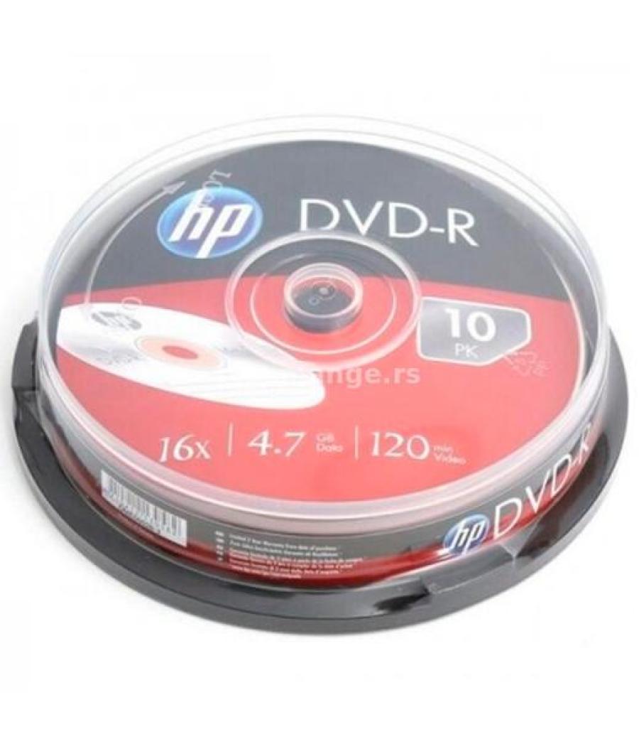 Hewlett packard hp dvd-r 4.7gb, 16x / tarrina de 10 unidades
