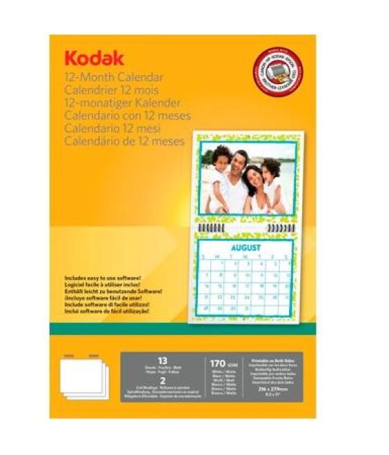 Kodak papel fotográfico 216x279mm 170gr especial calendarios paquete 13h blanco