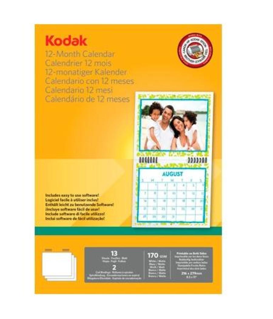 Kodak papel fotográfico 216x279mm 170gr especial calendarios paquete 13h blanco