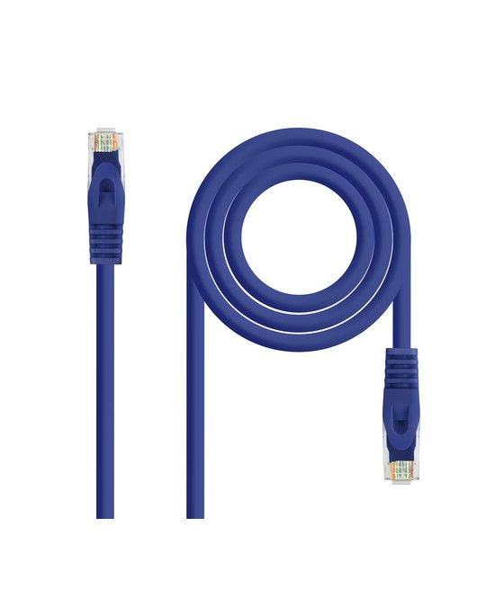 Nanocable Cable de red latiguillo RJ45 LSZH Cat.6A UTP AWG24, Azul, 0.5m - Imagen 1