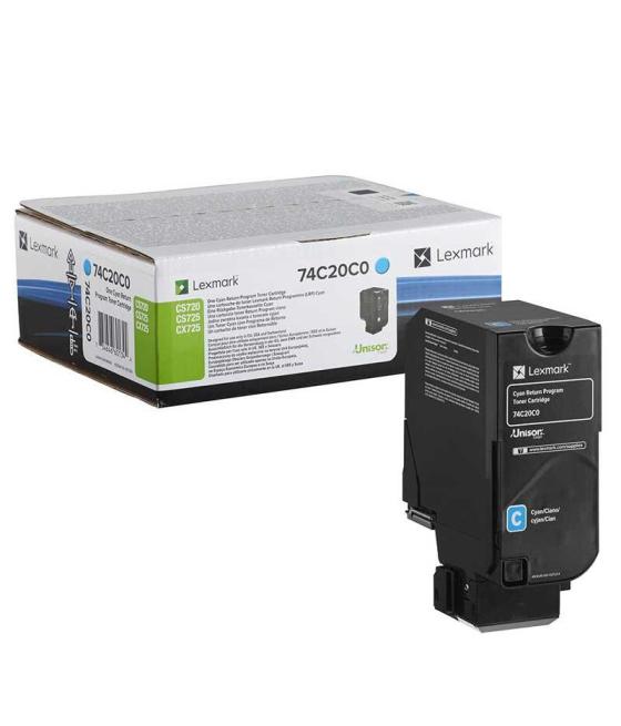 Lexmark toner cian cs720, cs725, cx725 retornable