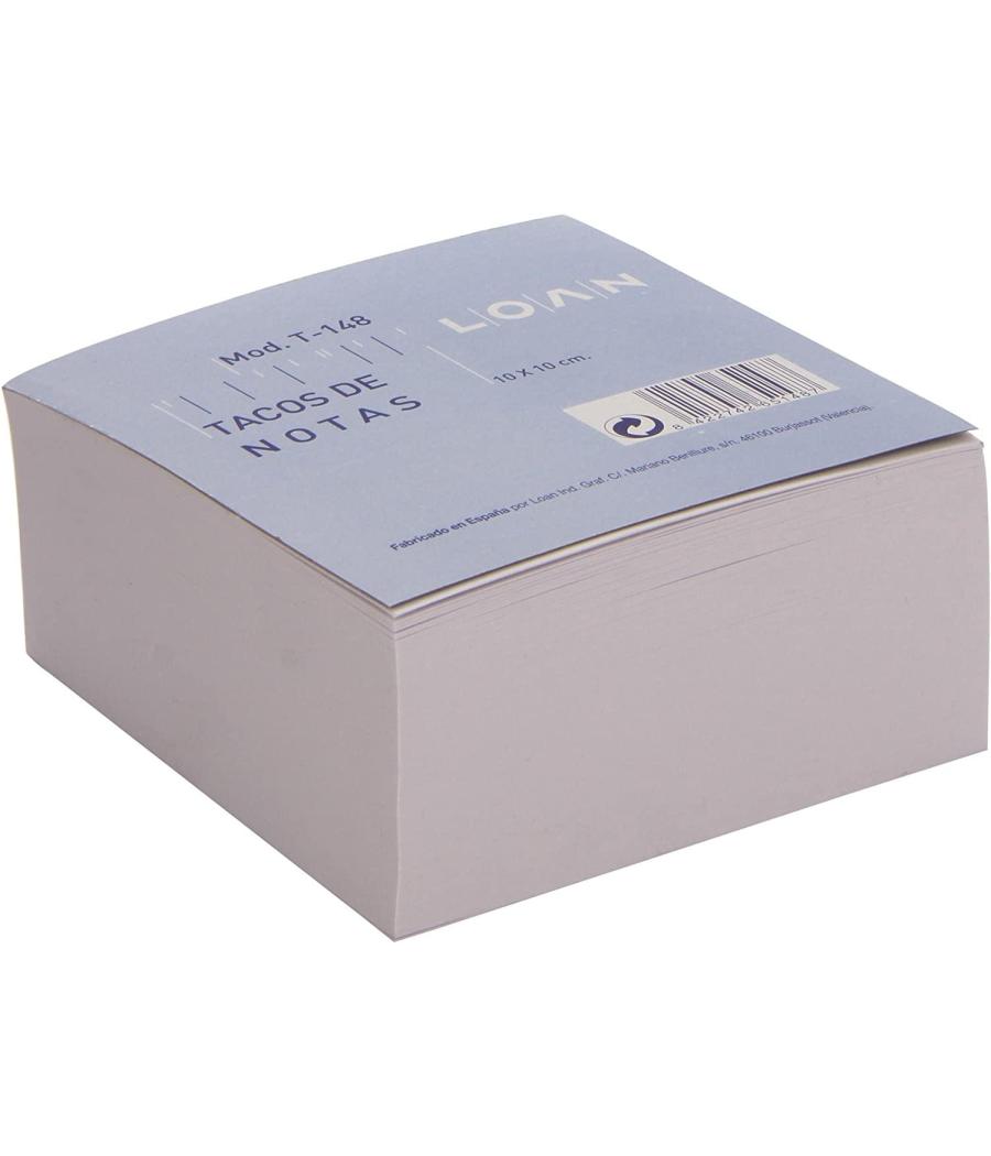 Taco de notas encoladas 500h 10x10cm blanco
