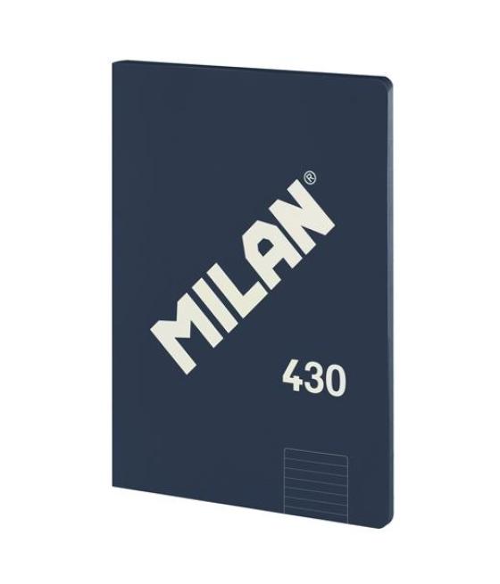 Milan libreta encolada a4 48h papel 95gr 1 línea 7mm serie 1918 azul pack 3 unidades