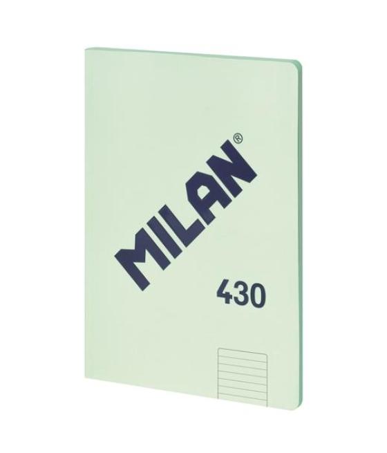 Milan libreta encolada a4 48h papel 95gr 1 línea 7mm serie 1918 verde