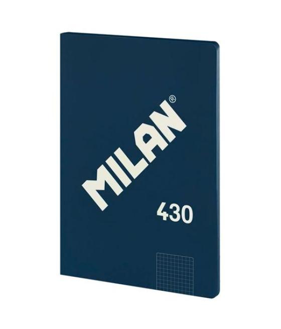 Milan libreta encolada a4 48h papel 95gr cuadriculado serie 1918 azul pack 3 unidades