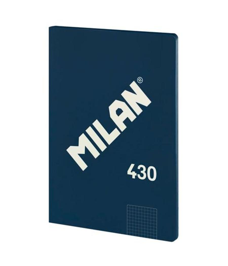 Milan libreta encolada a4 48h papel 95gr cuadriculado serie 1918 azul