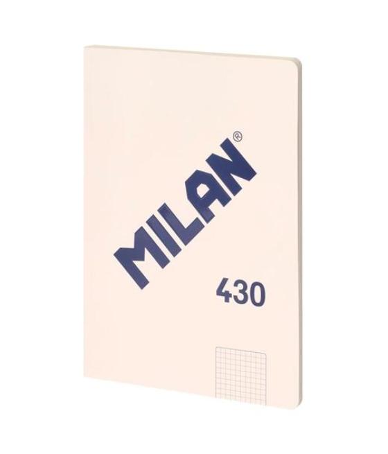 Milan libreta encolada a4 48h papel 95gr cuadriculado serie 1918 beige