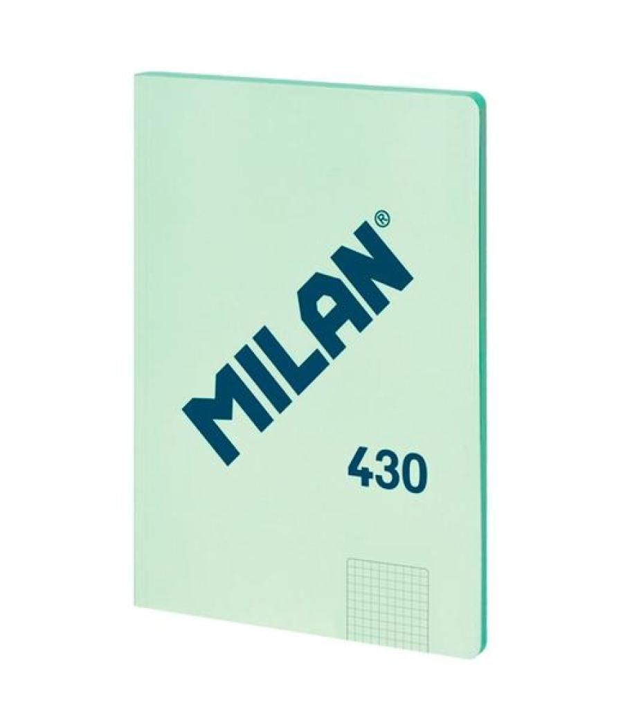 Milan libreta encolada a4 48h papel 95gr cuadriculado serie 1918 verde