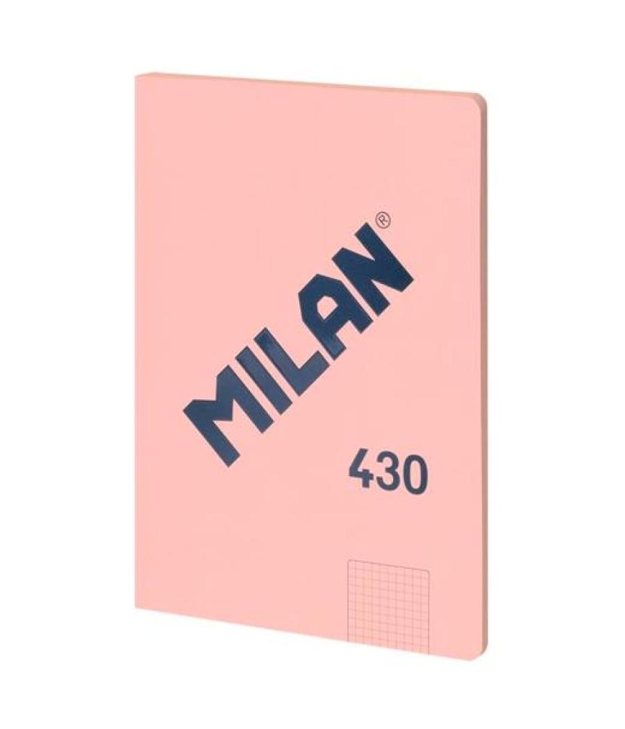 Milan libreta encolada a4 48h papel 95gr cuadriculado serie 1918 rosa