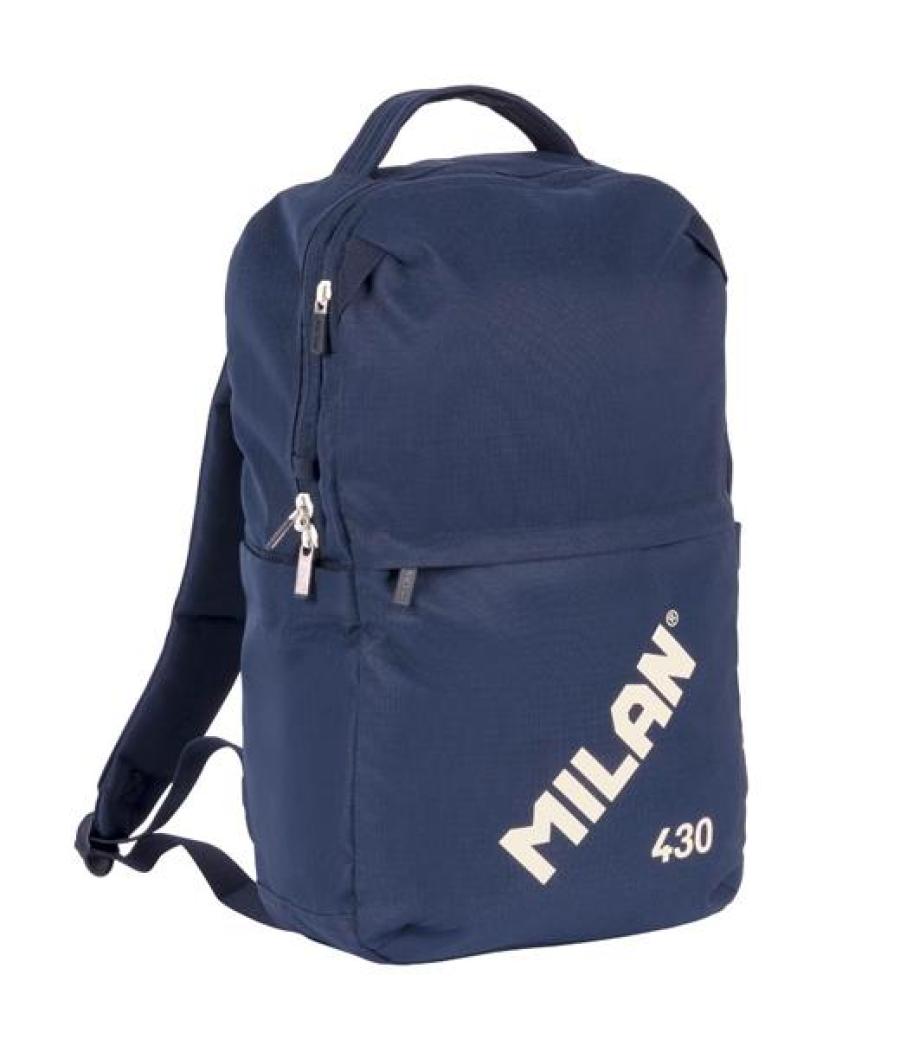 Milan mochila urbana compacta con cierre de seguridad 15l colección 430 since 1918 azul
