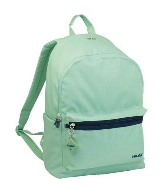 Milan mochila urbana clásica 2 cremalleras 22l serie 1918 verde