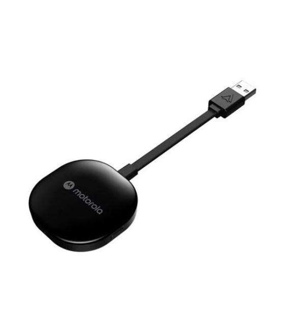 Motorola adaptador usb-a inalambrico para coche android negro