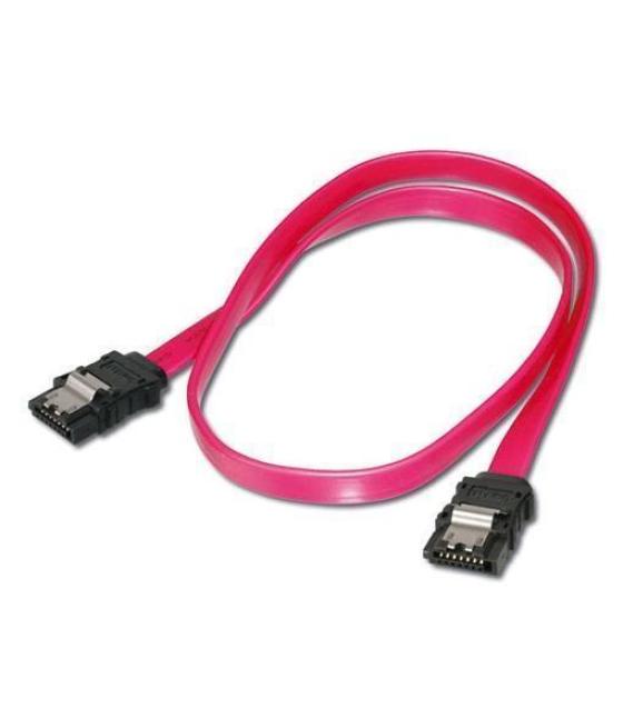 Nilox cable sata iii datos 6 gbp/s con anclajes, rosa 1 m