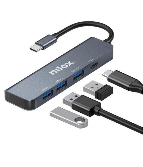 Nilox hub 4 puertos usb-c a 3xusb 3.0 x 1xusbc