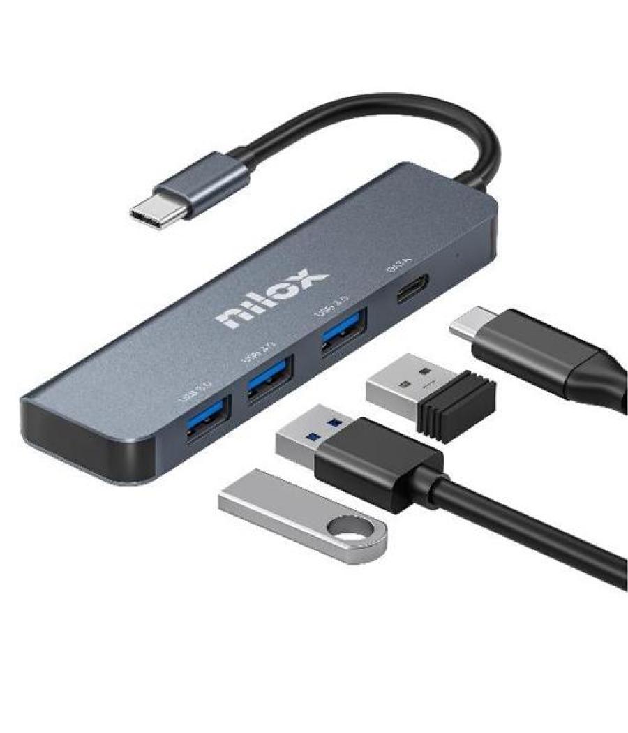 Nilox hub 4 puertos usb-c a 3xusb 3.0 x 1xusbc