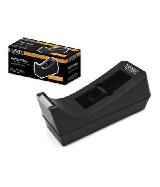 Office club dispensador para rollos celo de 33 metros negro modelo pr1
