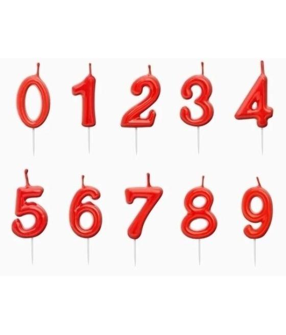 Oh yeah vela 5cm número 7 rojo