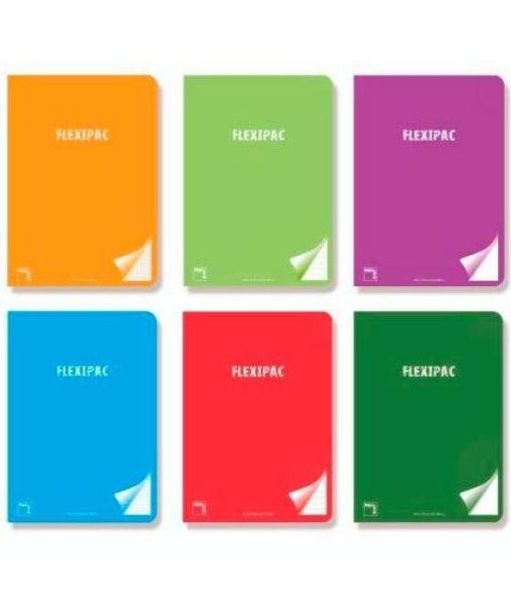 Pacsa libreta flexipac a4 48h 90gr 8x8 tapas pp translúcido flexible pack 6 c/surtidos