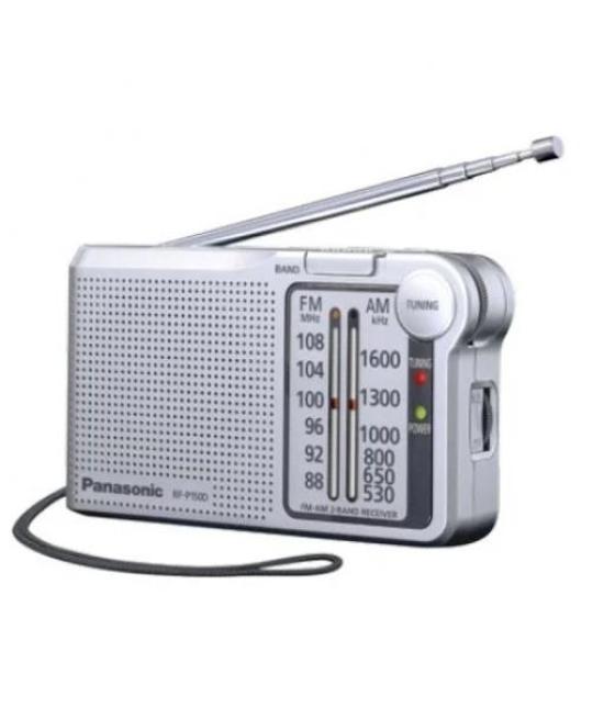 Panasonic radio am/fm, altavoz, entrada auriculares plata