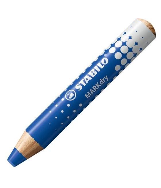 Stabilo marcador en seco markdry para pizarra blanca y de papel azul caja 5 ud