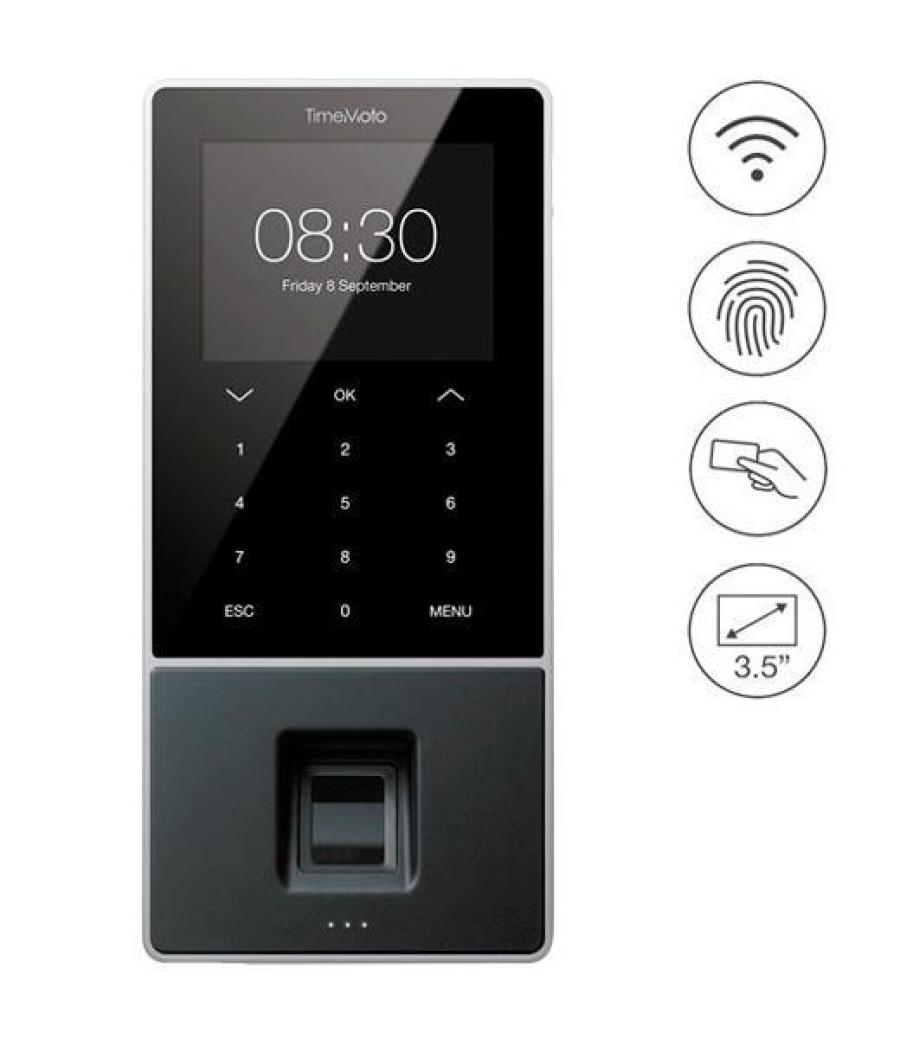 Timemoto terminal para fichaje tm-818 mc sensor rifid, hid, mifare iso/iec 14443 y pin hasta 2000 usuarios