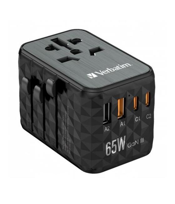 Verbatim uta-05 adaptador universal de viaje con 2 puerto usb-c - 2 puerto usb-a