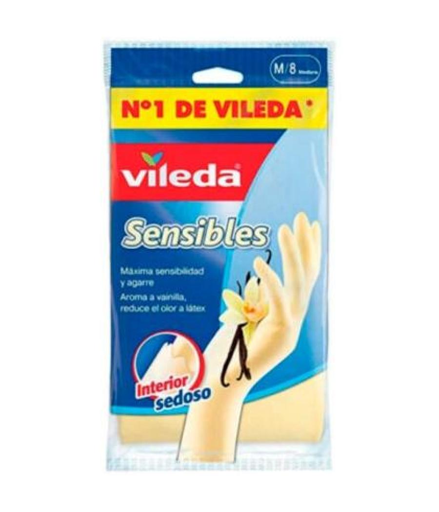 Vileda guantes sensibles satinados talla mediana