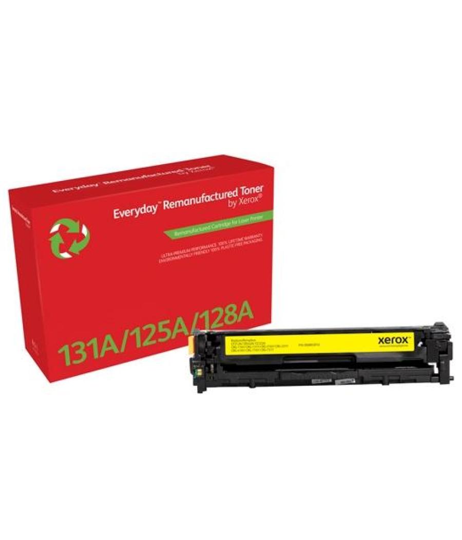 Xerox everyday remanufactured toner amarillo para hp 131a / 125a / 128a color laserjet pro 200 m251 cm1312 (cf212a/ cb542a/ ce32