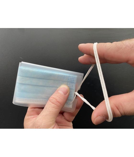 Yosan portamascarilla de polipropileno translucido para proteccion de mascarilla quirurgica/sanitaria blister -2u-