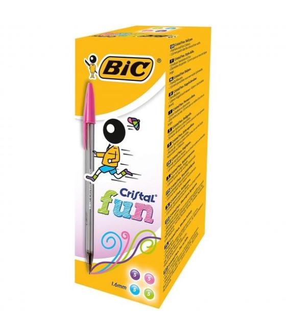 Bic bolígrafo cristal fun fashion colores caja 20 ud