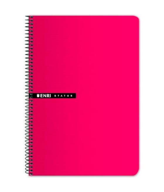 Enri cuaderno espiral 100h folio 70gr t/dura 4x4 rojo