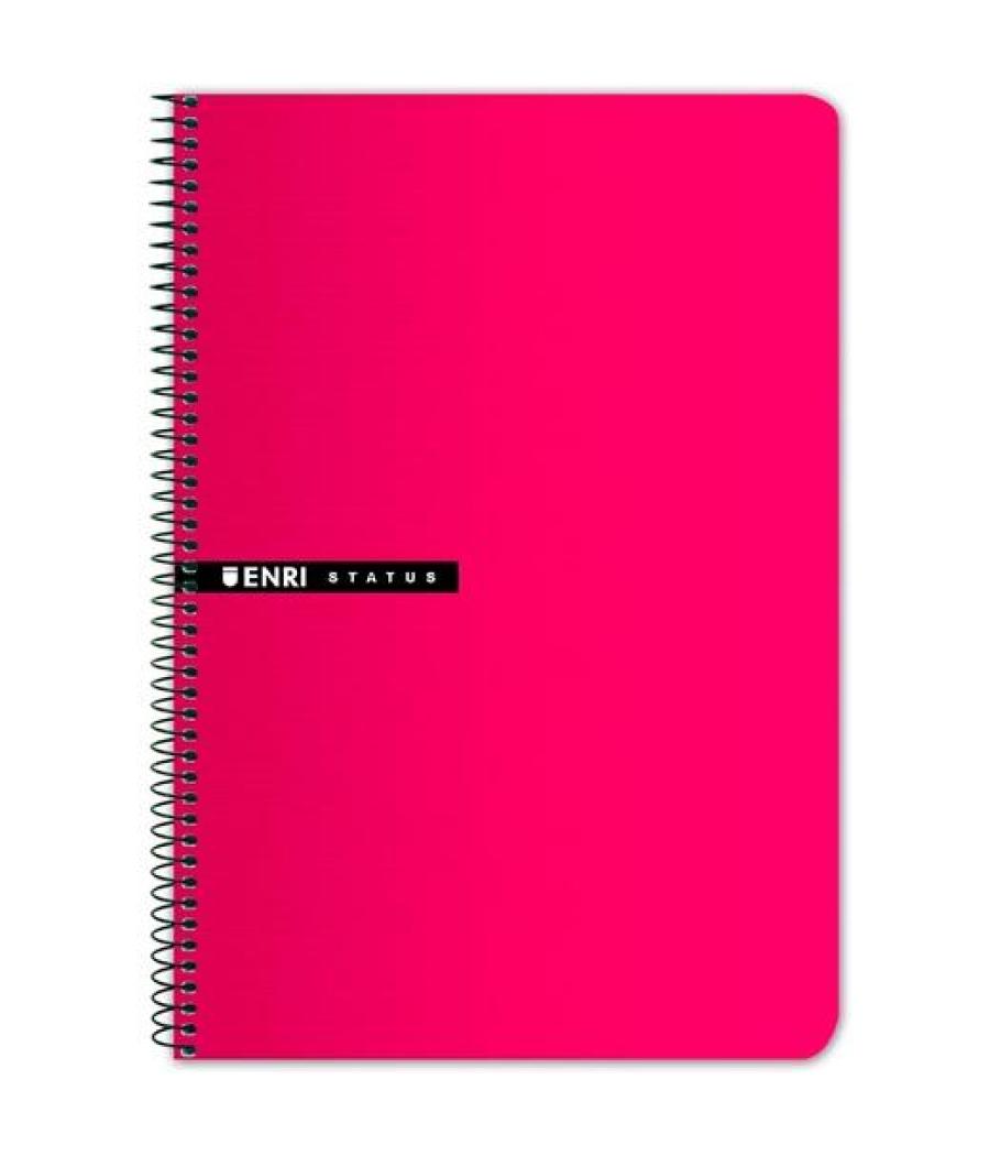 Enri cuaderno espiral 100h folio 70gr t/dura 4x4 rojo