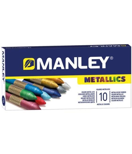 Manley ceras metallics c/surtidos estuche 10 ud
