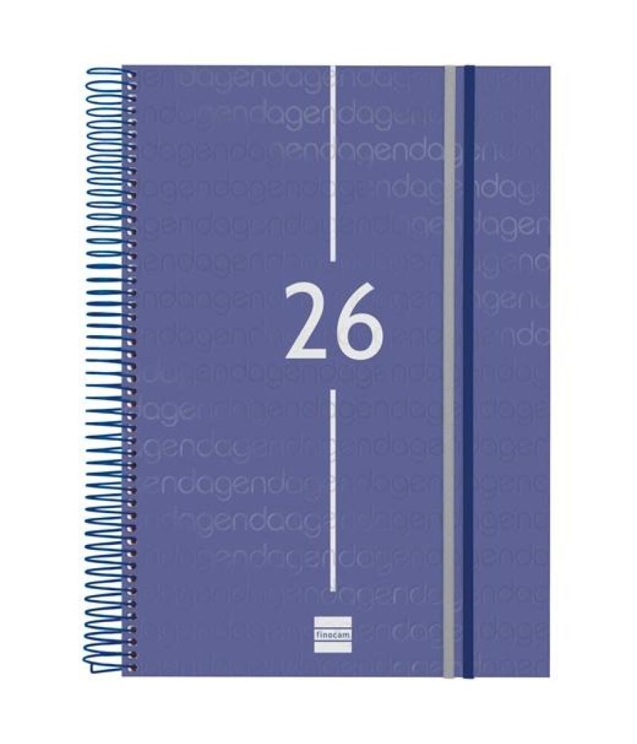 Finocam agenda espiral year e40-210x297mm 1dp tapa pp azul 2026