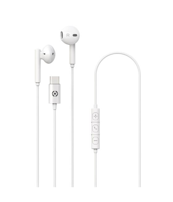 Celly auricular universal usb-c con microfono blanco