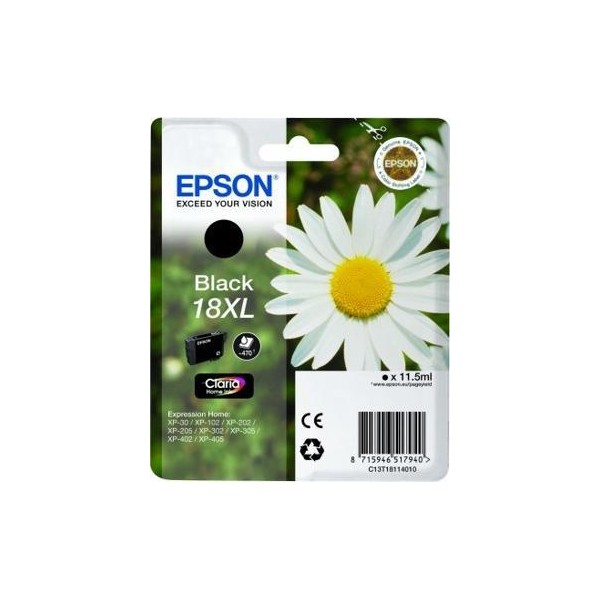 Epson tinta negro expression home xp-102/205/215/305/405 - nº18xl