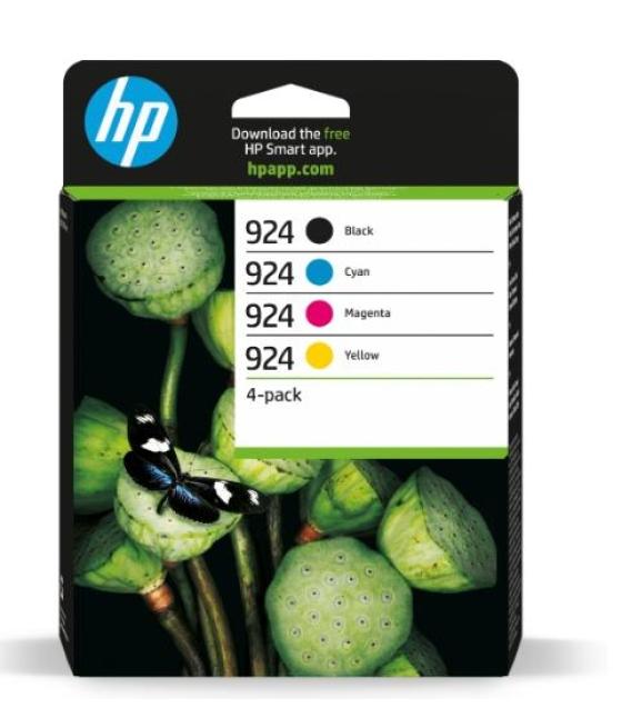 Hp tinta bk/ c / m / y officejet/pro 8120 and 8130 series - nº 924 (pack 4)